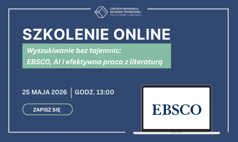 Szkolenie online | Wyszukiwanie bez tajemnic: EBSCO, AI i efektywna praca z literaturą