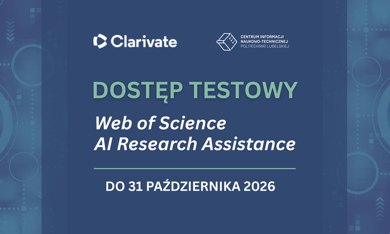 Bezpłatny dostęp testowy do Web of Science AI Research Assistance – asystenta badawczego AI.