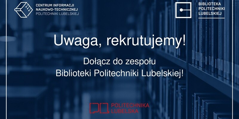 Grafika z informacją o prowadzonym naborze do Biblioteki