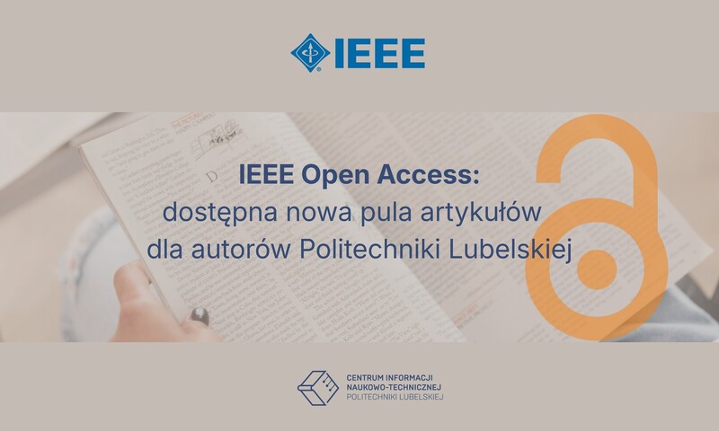 Program publikowania otwartego IEE z dostepną nową pulą artykułów