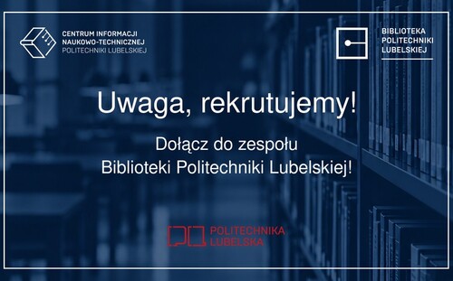 Grafika z informacją o prowadzonym naborze do Biblioteki