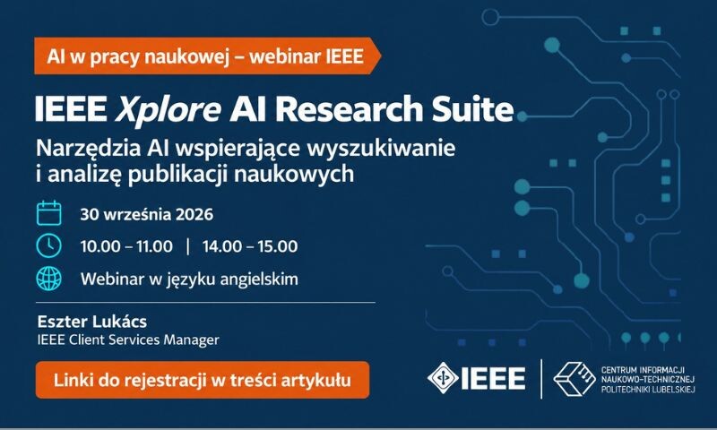 AI w pracy naukowej – bezpłatny webinar IEEE