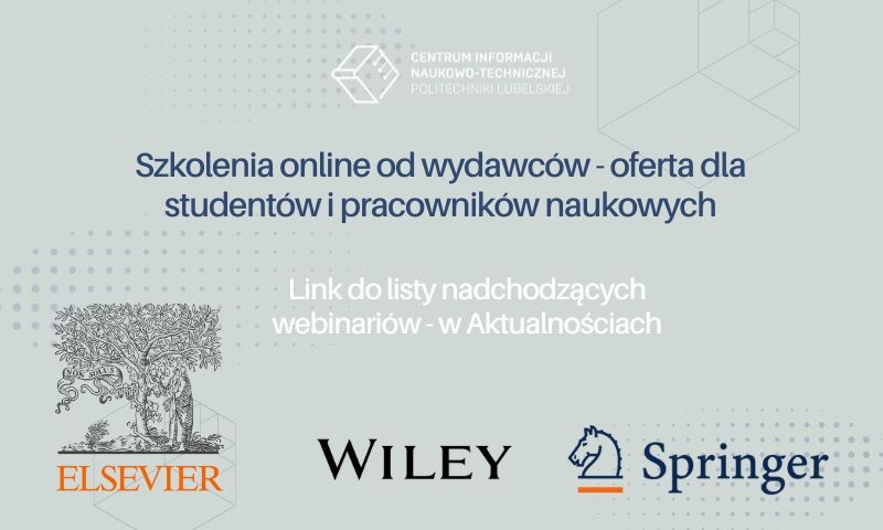 Darmowe webinaria od wydawców dla osób związanych z nauką